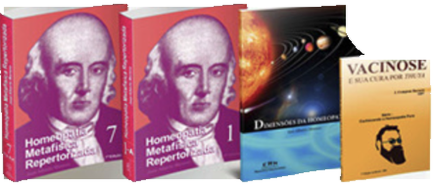 Os 4 livros de brinde: Homeopatia Metafísica Repertorizada volumes 1 e 7, Dimensões da Homeopatia e Vacinose